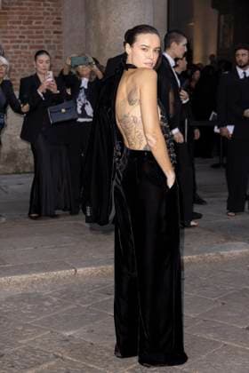 MFW Giorgio Armani arrivals MP Kasia Smutniak arrives to Pinacoteca of Brera to attending the Giorgio Armani fashion show is held during Milan s Fashion Week Womenswear Spring Summer 2026, on September 28, 2025 in Milan (Italy). Photo by Marco Piovanotto Abacapress.com  Copyright: xPiovanottoxMarco ABACAx