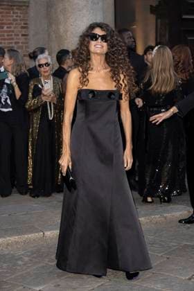 MFW Giorgio Armani arrivals MP Afef Jnifen arrive to Pinacoteca of Brera to attending the Giorgio Armani fashion show is held during Milan s Fashion Week Womenswear Spring Summer 2026, on September 28, 2025 in Milan (Italy). Photo by Marco Piovanotto Abacapress.com  Copyright: xPiovanottoxMarco ABACAx