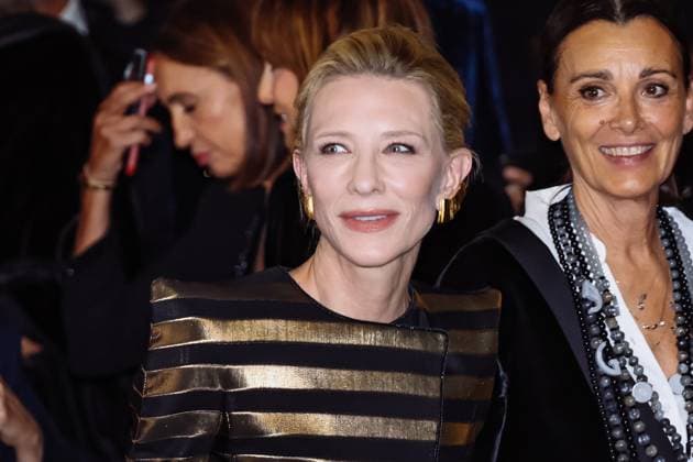 Milan, Italy: Milan, Milan Women s Fashion Week Spring Summer 2026 - Women s Fashion, Spring Summer 2026 - Giorgio Armani Fashion Show - Guest Arrivals. Pictured: Cate Blanchett Milan Italy  - ZUMAp169 20250928_zea_p169_898 Copyright: xAlessandroxBremecx