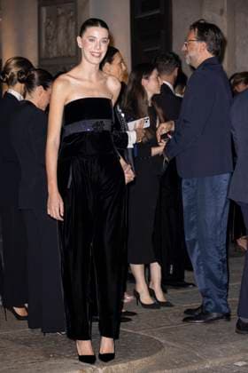 MFW Giorgio Armani arrivals MP Caterina De Angelis arrives to Pinacoteca of Brera to attending the Giorgio Armani fashion show is held during Milan s Fashion Week Womenswear Spring Summer 2026, on September 28, 2025 in Milan (Italy). Photo by Marco Piovanotto Abacapress.com  Copyright: xPiovanottoxMarco ABACAx