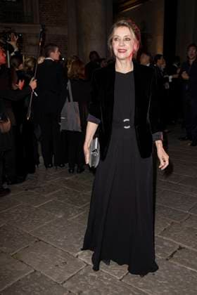MFW Giorgio Armani arrivals MP Margherita Buy arrives to Pinacoteca of Brera to attending the Giorgio Armani fashion show is held during Milan s Fashion Week Womenswear Spring Summer 2026, on September 28, 2025 in Milan (Italy). Photo by Marco Piovanotto Abacapress.com  Copyright: xPiovanottoxMarco ABACAx
