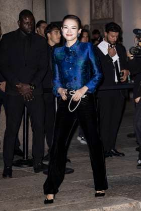 MFW Giorgio Armani arrivals MP A guest arrives to Pinacoteca of Brera to attending the Giorgio Armani fashion show is held during Milan s Fashion Week Womenswear Spring Summer 2026, on September 28, 2025 in Milan (Italy). Photo by Marco Piovanotto Abacapress.com  Copyright: xPiovanottoxMarco ABACAx