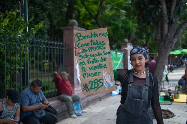 Global Day of Action for Abortion Demonstration Women taking part during a demonstration in the main streets of the Queretaro for the Global Day of Action for Legal, Safe, and Accessible Abortion. on September 28, 2025 in Quertetaro, Mexico. (Photo by Jose Carrera Eyepix Group) Copyright: xJosexCarrera xEyepixxGroupx JFC_28092025_170933