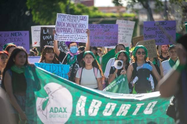 Global Day of Action for Abortion Demonstration Women taking part during a demonstration in the main streets of the Queretaro for the Global Day of Action for Legal, Safe, and Accessible Abortion. on September 28, 2025 in Quertetaro, Mexico. (Photo by Jose Carrera Eyepix Group) Copyright: xJosexCarrera xEyepixxGroupx JFC_28092025_170943