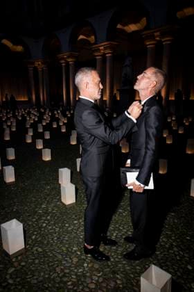 Milan Fashion Week - Women S S 2026 Giorgio Armani Fashion Show Front Row Pinacoteca di Brera - Milan, Italy Dean Caten;Dan Caten Milan Fashion Week - Women S S 2026 Giorgio Armani Fashion Show Front Row Pinacoteca di Brera - Milan, Italy 28th September 2025  Copyright: xALFONSOxCATALANO SGPITALIAx