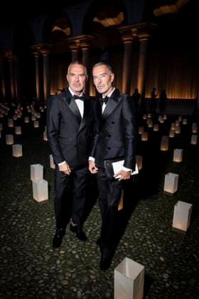 Milan Fashion Week - Women S S 2026 Giorgio Armani Fashion Show Front Row Pinacoteca di Brera - Milan, Italy Dean Caten;Dan Caten Milan Fashion Week - Women S S 2026 Giorgio Armani Fashion Show Front Row Pinacoteca di Brera - Milan, Italy 28th September 2025  Copyright: xALFONSOxCATALANO SGPITALIAx