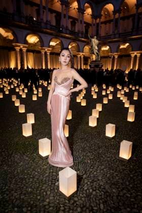 Milan Fashion Week - Women S S 2026 Giorgio Armani Fashion Show Front Row Pinacoteca di Brera - Milan, Italy guest Milan Fashion Week - Women S S 2026 Giorgio Armani Fashion Show Front Row Pinacoteca di Brera - Milan, Italy 28th September 2025  Copyright: xALFONSOxCATALANO SGPITALIAx