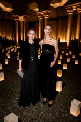 Milan Fashion Week - Women S S 2026 Giorgio Armani Fashion Show Front Row Pinacoteca di Brera - Milan, Italy Margherita Buy;Caterina De Angelis Milan Fashion Week - Women S S 2026 Giorgio Armani Fashion Show Front Row Pinacoteca di Brera - Milan, Italy 28th September 2025  Copyright: xALFONSOxCATALANO SGPITALIAx