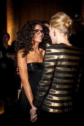 Milan Fashion Week - Women S S 2026 Giorgio Armani Fashion Show Front Row Pinacoteca di Brera - Milan, Italy Afef Jnifen;Cate Blanchett Milan Fashion Week - Women S S 2026 Giorgio Armani Fashion Show Front Row Pinacoteca di Brera - Milan, Italy 28th September 2025  Copyright: xALFONSOxCATALANO SGPITALIAx