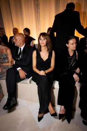Milan Fashion Week - Women S S 2026 Giorgio Armani Fashion Show Front Row Pinacoteca di Brera - Milan, Italy Riccardo Milani;Paola Cortellesi;Kasia Smutniak Milan Fashion Week - Women S S 2026 Giorgio Armani Fashion Show Front Row Pinacoteca di Brera - Milan, Italy 28th September 2025  Copyright: xALFONSOxCATALANO SGPITALIAx
