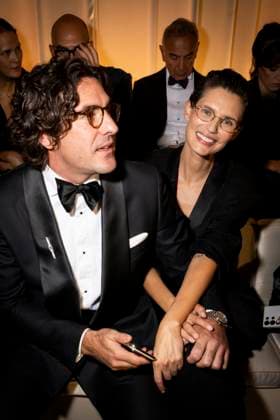 Milan Fashion Week - Women S S 2026 Giorgio Armani Fashion Show Front Row Pinacoteca di Brera - Milan, Italy Alessandro Cutrera;Bianca Balti Milan Fashion Week - Women S S 2026 Giorgio Armani Fashion Show Front Row Pinacoteca di Brera - Milan, Italy 28th September 2025  Copyright: xALFONSOxCATALANO SGPITALIAx