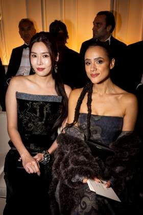 Milan Fashion Week - Women S S 2026 Giorgio Armani Fashion Show Front Row Pinacoteca di Brera - Milan, Italy Carrie Wong;Nathalie Emmanuel;Michele Morselli Milan Fashion Week - Women S S 2026 Giorgio Armani Fashion Show Front Row Pinacoteca di Brera - Milan, Italy 28th September 2025  Copyright: xALFONSOxCATALANO SGPITALIAx