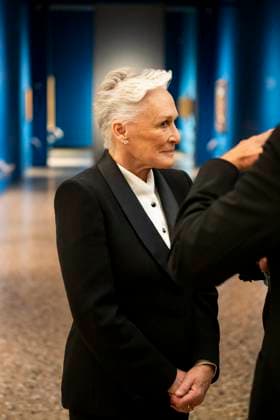 Milan Fashion Week - Women S S 2026 Giorgio Armani Fashion Show Front Row Pinacoteca di Brera - Milan, Italy Glenn Close Milan Fashion Week - Women S S 2026 Giorgio Armani Fashion Show Front Row Pinacoteca di Brera - Milan, Italy 28th September 2025  Copyright: xALFONSOxCATALANO SGPITALIAx