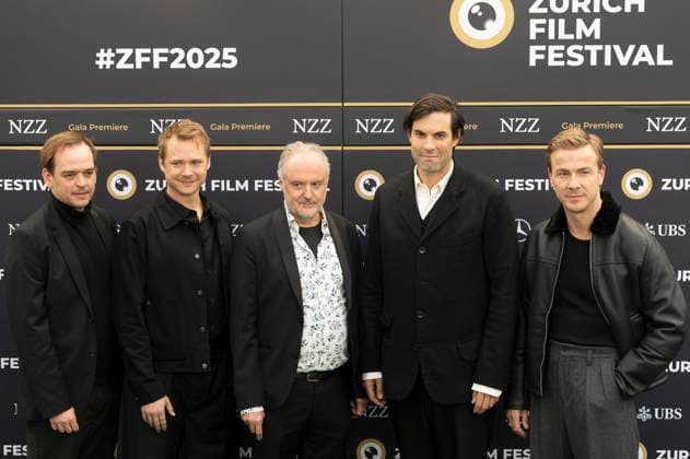 Martin Vischer, Sven Schelker, Stefan Haupt, Maximilian Simonischek and Albrecht Schuch at the premiere of the feature film Stiller at the 21 Zurich Film Festival 2025 in the Kongresssaal Zurich, 28 09 2025 Foto:xA.xRaemyx xFuturexImagex stiller_5905