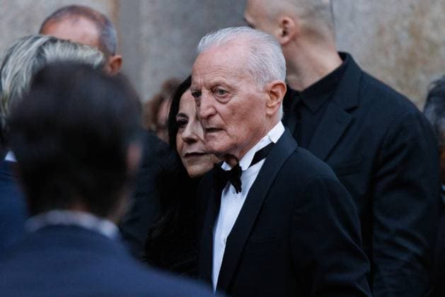 News - Giorgio Armani - Celebrities Arrivals - Milan Fashion Week - Womenswear Spring Summer 2026 Francesca De Stefano and Santo Versace arrive at the Giorgio Armani fashion show during the Milan Fashion Week Womenswear Spring Summer 2026 on September 28, 2025 in Milan, Italy. Photo: Cinzia Camela. Milan Pinacoteca di Brera Italy Copyright: xCinziaxCamelax xLiveMediax LPN_2055005
