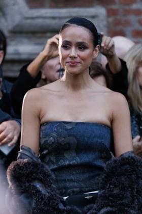 News - Giorgio Armani - Celebrities Arrivals - Milan Fashion Week - Womenswear Spring Summer 2026 Nathalie Emmanuel arrives at the Giorgio Armani fashion show during the Milan Fashion Week Womenswear Spring Summer 2026 on September 28, 2025 in Milan, Italy. Photo: Cinzia Camela. Milan Pinacoteca di Brera Italy Copyright: xCinziaxCamelax xLiveMediax LPN_2055066