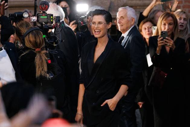 News - Giorgio Armani - Celebrities Arrivals - Milan Fashion Week - Womenswear Spring Summer 2026 Bianca Balti arrives at the Giorgio Armani fashion show during the Milan Fashion Week Womenswear Spring Summer 2026 on September 28, 2025 in Milan, Italy. Photo: Cinzia Camela. Milan Pinacoteca di Brera Italy Copyright: xCinziaxCamelax xLiveMediax LPN_2055123