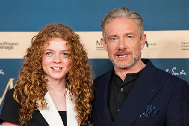 Alexa Goodall and Martin Freeman at the premiere of the movie Momo at Mathäser Filmpalast Munich, 28 09 2025 Foto:xN.xKolinzx xFuturexImagex momo_5833