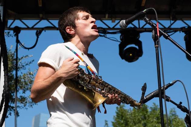 September 28, 2025: Jonas Derbez of Deiles Que No Me Maten band performing at the Levitation Music Festival, Palmer Events Center. Austin, Texas. CSM Austin United States of America - ZUMAc04_ 20250928_faf_c04_090 Copyright: xMarioxCantux Austin United States of America - ZUMA1067 20250928_faf_c04_090 Copyright: xIMAGO MarioxCantux