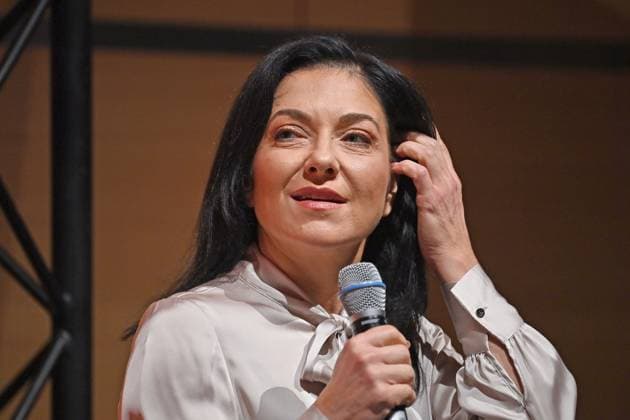 Katherina REICHE (Bundeswirtschaftsminiterin), Gestik, Einzelbild,angeschnittenes Einzelmotiv,,Portrait,Portraet. Bits and Pretzels 2025 am 29.09.2025. ICM Muenchen. *** Katherina REICHE Federal Minister of Economics, gesture, single image, cropped single motif, portrait, portrait Bits and Pretzels 2025 on 29 09 2025 ICM Munich
