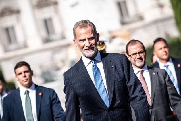September 29, 2025, Madrid, Madrid, SPAIN: King Felipe of Spain presides over the presentation of the Forum Europa award to the President of the European Council, Antonio Costa, for the 25th anniversary of New Economy Forum, a leading Spanish and European debate forum in which political and social leaders from across Europe and Latin America participate. Madrid SPAIN - ZUMAc270 20250929_zip_c270_006 Copyright: xDavidxCruzxSanzx