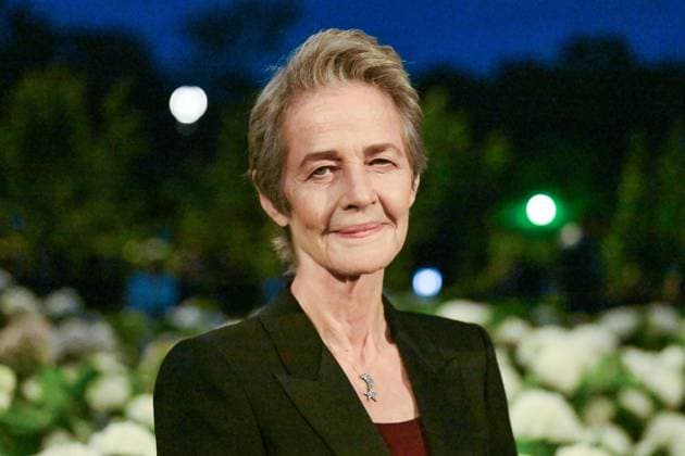 PFW Saint Laurent Front Row Charlotte Rampling attending the Saint Laurent Womenswear Spring Summer 2026 show as part of Paris Fashion Week in Paris, France on September 29, 2025. Photo by Aurore Marechal ABACAPRESS.COM Paris France  Copyright: xMarechalxAurore ABACAx