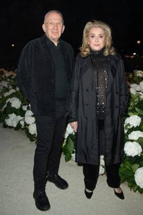 PFW Saint Laurent Front Row Catherine Deneuve and Jean-Paul Gaultier attending the Saint Laurent Womenswear Spring Summer 2026 show as part of Paris Fashion Week in Paris, France on September 29, 2025. Photo by Aurore Marechal ABACAPRESS.COM Paris France  Copyright: xMarechalxAurore ABACAx