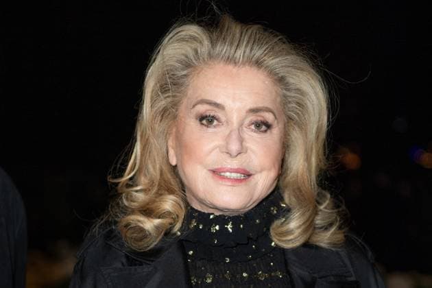 PFW Saint Laurent Front Row Catherine Deneuve attending the Saint Laurent Womenswear Spring Summer 2026 show as part of Paris Fashion Week in Paris, France on September 29, 2025. Photo by Aurore Marechal ABACAPRESS.COM Paris France  Copyright: xMarechalxAurore ABACAx