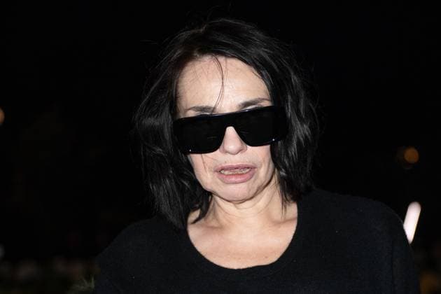 PFW Saint Laurent Front Row Beatrice Dalle attending the Saint Laurent Womenswear Spring Summer 2026 show as part of Paris Fashion Week in Paris, France on September 29, 2025. Photo by Aurore Marechal ABACAPRESS.COM Paris France  Copyright: xMarechalxAurore ABACAx
