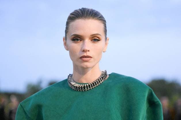 PFW Saint Laurent Front Row Abbey Lee attending the Saint Laurent Womenswear Spring Summer 2026 show as part of Paris Fashion Week in Paris, France on September 29, 2025. Photo by Aurore Marechal ABACAPRESS.COM Paris France  Copyright: xMarechalxAurore ABACAx
