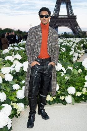 PFW Saint Laurent Front Row Keith Powers attending the Saint Laurent Womenswear Spring Summer 2026 show as part of Paris Fashion Week in Paris, France on September 29, 2025. Photo by Aurore Marechal ABACAPRESS.COM Paris France  Copyright: xMarechalxAurore ABACAx