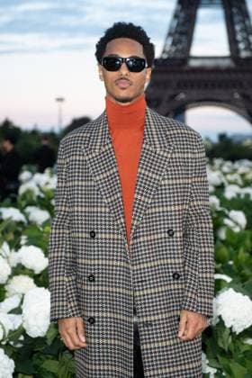 PFW Saint Laurent Front Row Keith Powers attending the Saint Laurent Womenswear Spring Summer 2026 show as part of Paris Fashion Week in Paris, France on September 29, 2025. Photo by Aurore Marechal ABACAPRESS.COM Paris France  Copyright: xMarechalxAurore ABACAx