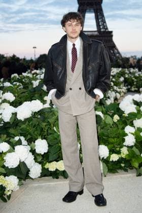PFW Saint Laurent Front Row Christopher Briney attending the Saint Laurent Womenswear Spring Summer 2026 show as part of Paris Fashion Week in Paris, France on September 29, 2025. Photo by Aurore Marechal ABACAPRESS.COM Paris France  Copyright: xMarechalxAurore ABACAx