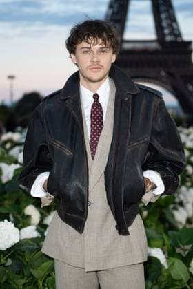 PFW Saint Laurent Front Row Christopher Briney attending the Saint Laurent Womenswear Spring Summer 2026 show as part of Paris Fashion Week in Paris, France on September 29, 2025. Photo by Aurore Marechal ABACAPRESS.COM Paris France  Copyright: xMarechalxAurore ABACAx