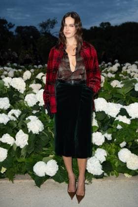 PFW Saint Laurent Front Row Devon Lee Carlson attending the Saint Laurent Womenswear Spring Summer 2026 show as part of Paris Fashion Week in Paris, France on September 29, 2025. Photo by Aurore Marechal ABACAPRESS.COM Paris France  Copyright: xMarechalxAurore ABACAx