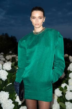 PFW Saint Laurent Front Row Abbey Lee attending the Saint Laurent Womenswear Spring Summer 2026 show as part of Paris Fashion Week in Paris, France on September 29, 2025. Photo by Aurore Marechal ABACAPRESS.COM Paris France  Copyright: xMarechalxAurore ABACAx