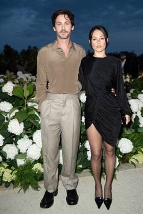 PFW Saint Laurent Front Row Logan Lerman and AnaLuisa Corrigan attending the Saint Laurent Womenswear Spring Summer 2026 show as part of Paris Fashion Week in Paris, France on September 29, 2025. Photo by Aurore Marechal ABACAPRESS.COM Paris France  Copyright: xMarechalxAurore ABACAx