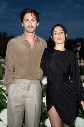 PFW Saint Laurent Front Row Logan Lerman and AnaLuisa Corrigan attending the Saint Laurent Womenswear Spring Summer 2026 show as part of Paris Fashion Week in Paris, France on September 29, 2025. Photo by Aurore Marechal ABACAPRESS.COM Paris France  Copyright: xMarechalxAurore ABACAx