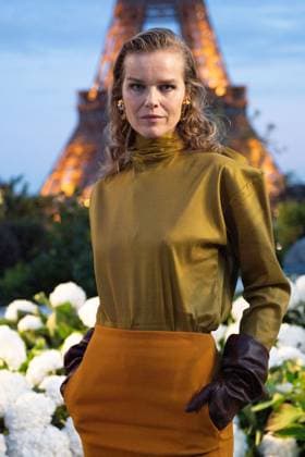 PFW Saint Laurent Front Row Eva Herzigova attending the Saint Laurent Womenswear Spring Summer 2026 show as part of Paris Fashion Week in Paris, France on September 29, 2025. Photo by Aurore Marechal ABACAPRESS.COM Paris France  Copyright: xMarechalxAurore ABACAx