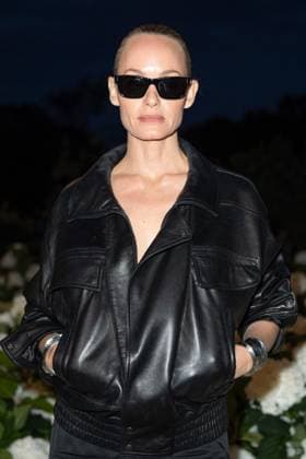 PFW Saint Laurent Front Row Amber Valletta attending the Saint Laurent Womenswear Spring Summer 2026 show as part of Paris Fashion Week in Paris, France on September 29, 2025. Photo by Aurore Marechal ABACAPRESS.COM Paris France  Copyright: xMarechalxAurore ABACAx