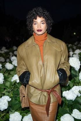 PFW Saint Laurent Front Row Indya Moore attending the Saint Laurent Womenswear Spring Summer 2026 show as part of Paris Fashion Week in Paris, France on September 29, 2025. Photo by Aurore Marechal ABACAPRESS.COM Paris France  Copyright: xMarechalxAurore ABACAx