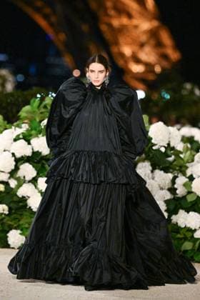 PFW Saint Laurent Runway A model walks the runway during the Saint Laurent Womenswear Spring Summer 2026 show as part of Paris Fashion Week in Paris, France on September 29, 2025. Photo by Aurore Marechal ABACAPRESS.COM Paris France  Copyright: xMarechalxAurore ABACAx