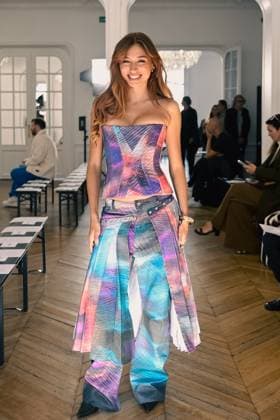 PFW - Weinsanto Front Row A model walks the runway during the Weinsanto Womenswear Spring Summer 2026 show as part of Paris Fashion Week on September 29, 2025 in Paris, France. Photo by Jana Call me J ABACAPRESS.COM Paris Ile de France France  Copyright: xJanaxCallxmexJ ABACAx