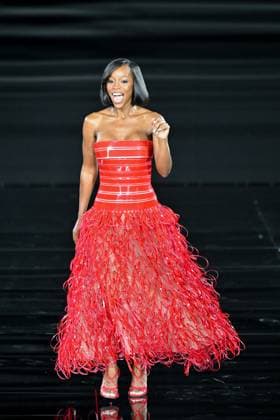PFW L Oreal Runway Aja Naomi King walks the runway of L Oreal Fashion Show during Paris Fashion Week in Paris, France on September 29, 2025. Photo by Julien Reynaud APS-Medias ABACAPRESS.COM Paris France  Copyright: xReynaudxJulien APS-Medias ABACAx