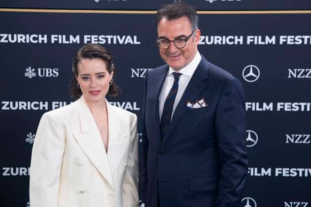 Claire Foy and Christian Jungen at the premiere of the feature film H Is for Hawk at the 21 Zurich Film Festival 2025 in the Kongresssaal Zurich, 29 09 2025 Foto:xA.xRaemyx xFuturexImagex foy_5919