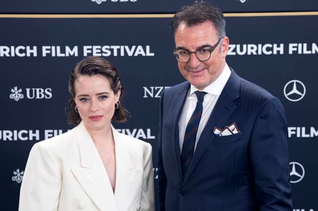 Claire Foy and Christian Jungen at the premiere of the feature film H Is for Hawk at the 21 Zurich Film Festival 2025 in the Kongresssaal Zurich, 29 09 2025 Foto:xA.xRaemyx xFuturexImagex foy_5920