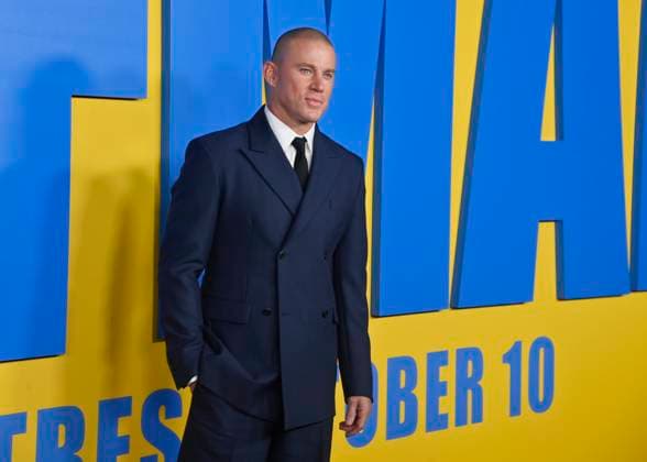 Cast member Channing Tatum attends the premiere of the biographical motion picture crime drama Roofman at Paramount Pictures Studio in Los Angeles on Monday, September 29, 2025. Storyline: A charismatic criminal, while on the run from the police, hides on the roof of a toy store. There, he adopts a new identity and becomes involved with an employee, beginning a relationship as unlikely as it is risky.  LAP2025092935 JIMxRUYMEN