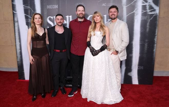 Los Angeles Premiere Of Neon s Shelby Oaks 29 Septmber 2025 . Hollywood, California - Chris Stuckmann, Emily Bennett, Anthony Baldasare, Camille Sullivan, Eric Francis Melaragni, Sarah Durn At Los Angeles Premiere Of Neon s Shelby Oaks held at The Egyptian Theatre in Hollywood., Credit:Sadou Faye Avalon United States, CA, El Segundo, The Egyptian Theatre Hollywood Copyright: xSadouxFayex xAvalonx 1041787839
