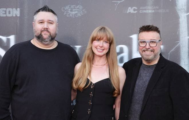 Shelby Oaks Premiere - LA Cameron Burns, Ashleigh Snead, Aaron B. Koontz At The Los Angeles Premiere Of Neon s Shelby Oaks At The Egyptian Theater In Hollywood CA, USA on September 29, 2025. Photo by Fati S ABACAPRESS.COM Los Angeles CA United States  Copyright: xFatixSadou ABACAPRESS.COMx