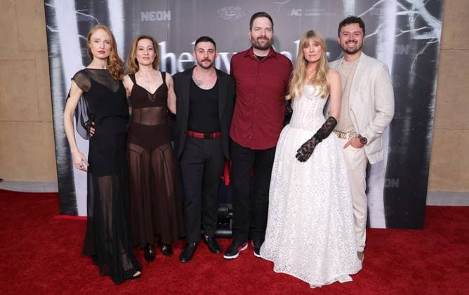 Shelby Oaks Premiere - LA Chris Stuckmann, Emily Bennett, Anthony Baldasare, Camille Sullivan, Eric Francis Melaragni, Sarah Durn At The Los Angeles Premiere Of Neon s Shelby Oaks At The Egyptian Theater In Hollywood CA, USA on September 29, 2025. Photo by Fati S ABACAPRESS.COM Los Angeles CA United States  Copyright: xFatixSadou ABACAPRESS.COMx